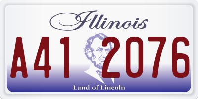 IL license plate A412076