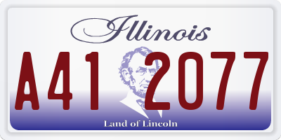 IL license plate A412077