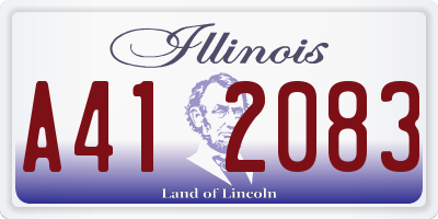 IL license plate A412083