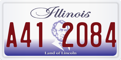 IL license plate A412084