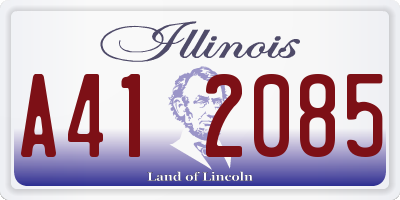 IL license plate A412085