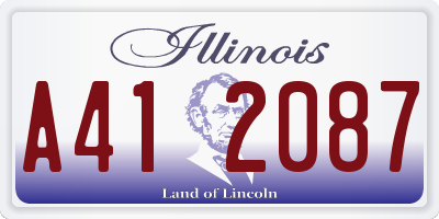 IL license plate A412087