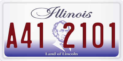 IL license plate A412101
