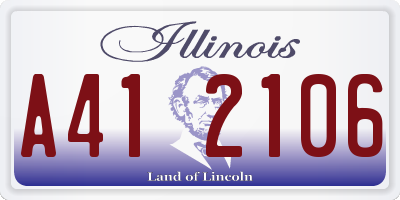 IL license plate A412106