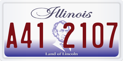 IL license plate A412107