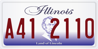 IL license plate A412110