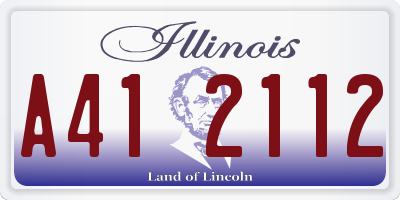 IL license plate A412112