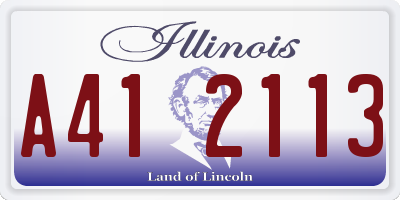 IL license plate A412113