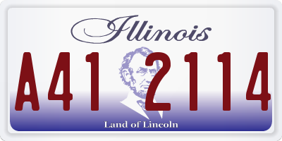 IL license plate A412114