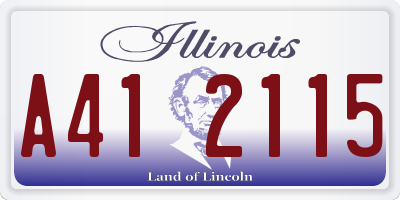 IL license plate A412115