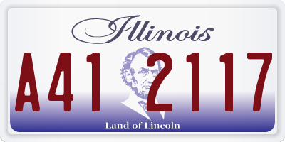 IL license plate A412117