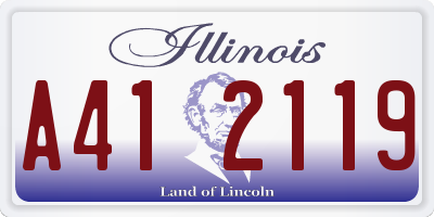 IL license plate A412119