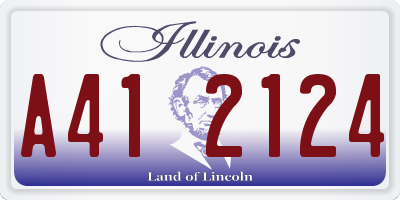 IL license plate A412124