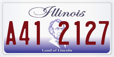 IL license plate A412127