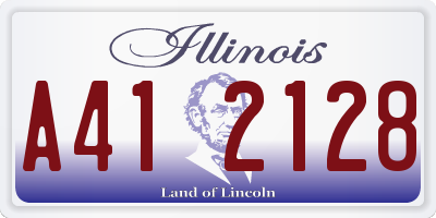 IL license plate A412128
