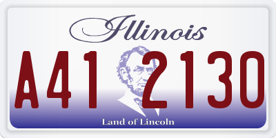 IL license plate A412130
