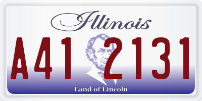 IL license plate A412131