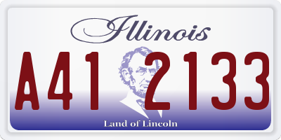 IL license plate A412133