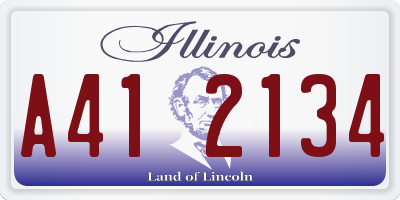 IL license plate A412134