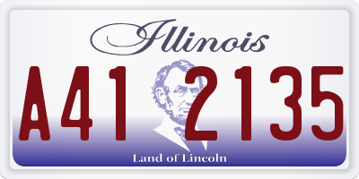 IL license plate A412135