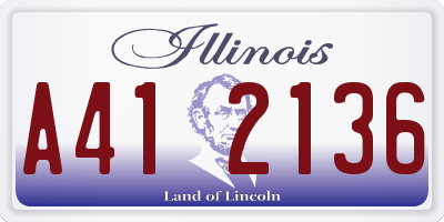 IL license plate A412136