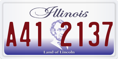 IL license plate A412137