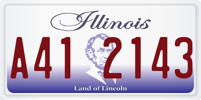 IL license plate A412143