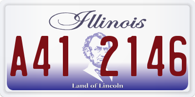 IL license plate A412146