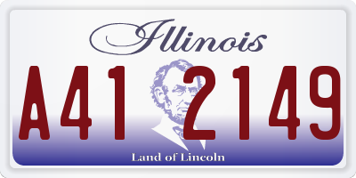 IL license plate A412149