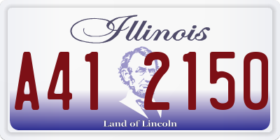 IL license plate A412150
