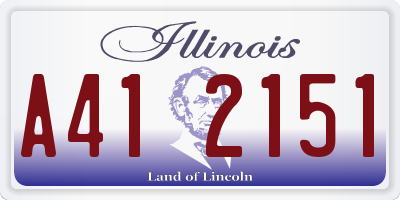 IL license plate A412151