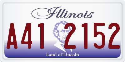 IL license plate A412152