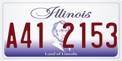 IL license plate A412153