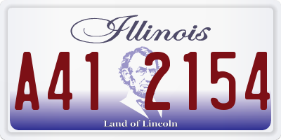 IL license plate A412154