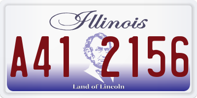 IL license plate A412156
