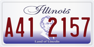 IL license plate A412157