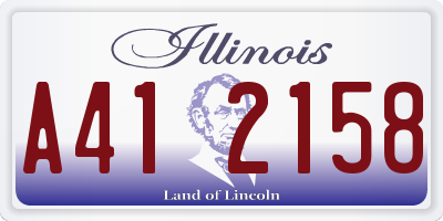 IL license plate A412158