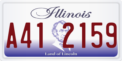 IL license plate A412159
