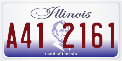 IL license plate A412161