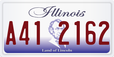 IL license plate A412162
