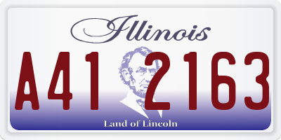 IL license plate A412163