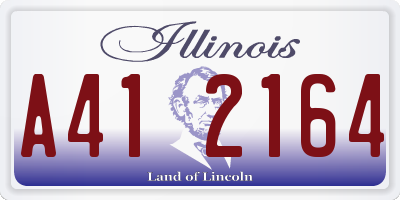 IL license plate A412164