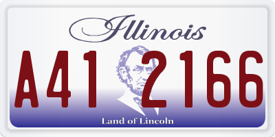 IL license plate A412166
