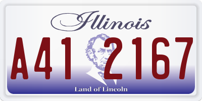 IL license plate A412167