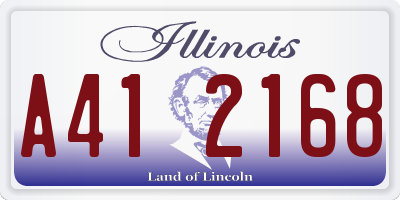 IL license plate A412168