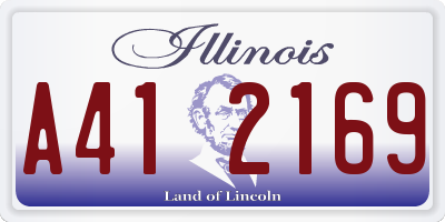 IL license plate A412169