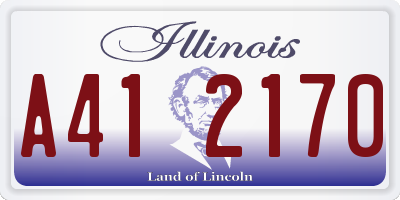 IL license plate A412170