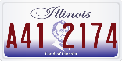 IL license plate A412174