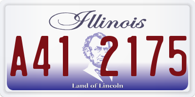IL license plate A412175