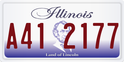 IL license plate A412177